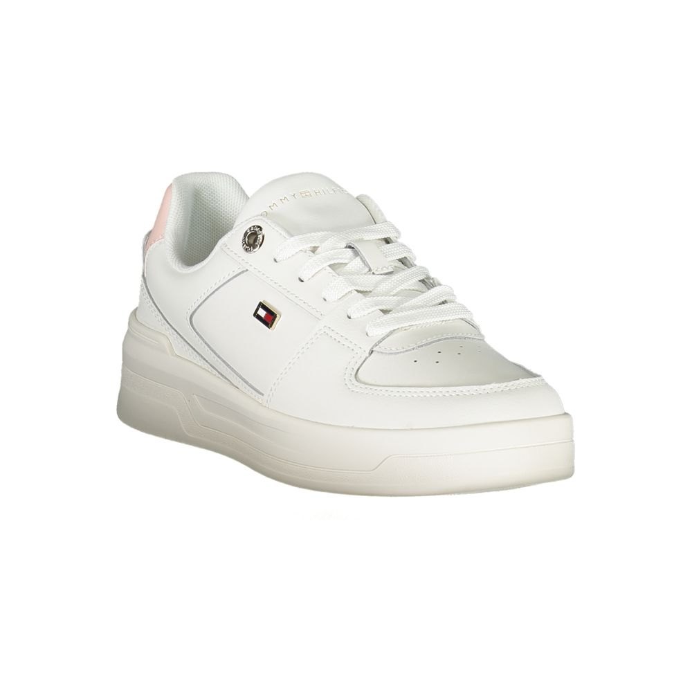 Tommy Hilfiger Leather Low-Top Sneaker — White, view 2