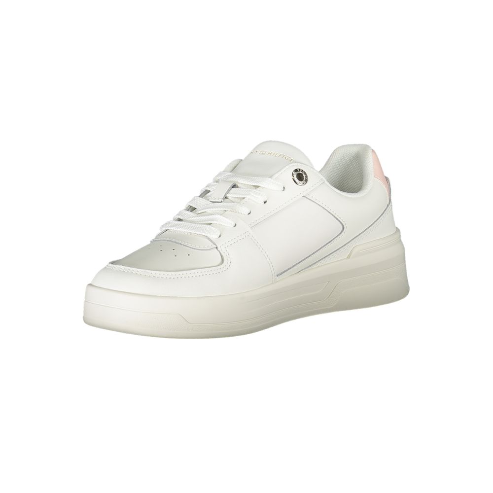 Tommy Hilfiger Leather Low-Top Sneaker — White, view 3
