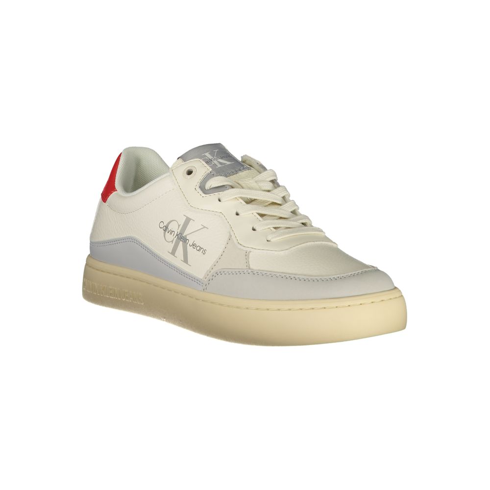 Calvin Klein Contrast-Detail Low-Top Sneaker — White, view 2