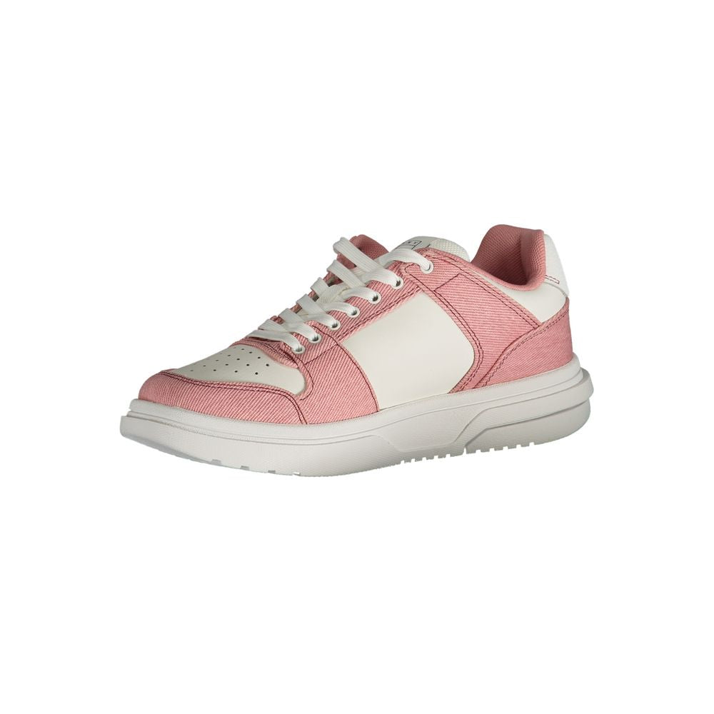 Tommy Hilfiger Colorblock Mesh & Leather Sneaker — Pink, view 3