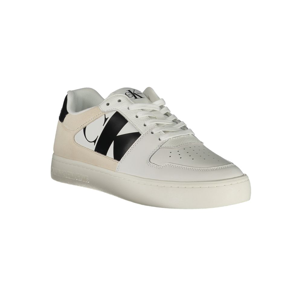 Calvin Klein Colorblock Logo Sneaker — White, view 2