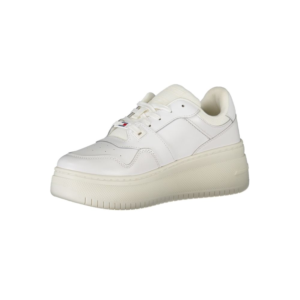 Tommy Hilfiger Chunky Platform Leather Sneaker — White, view 3