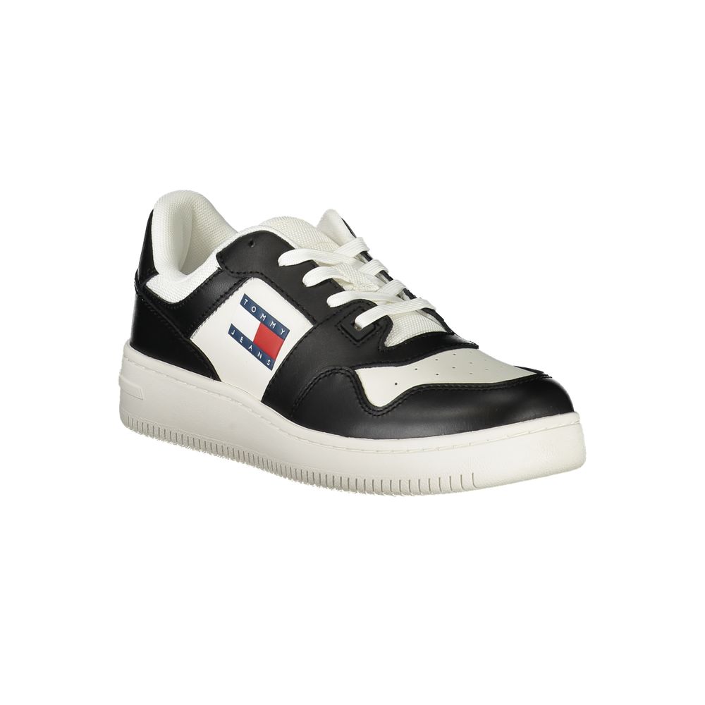 Tommy Hilfiger Colour-Block Leather Sneaker — White, view 2