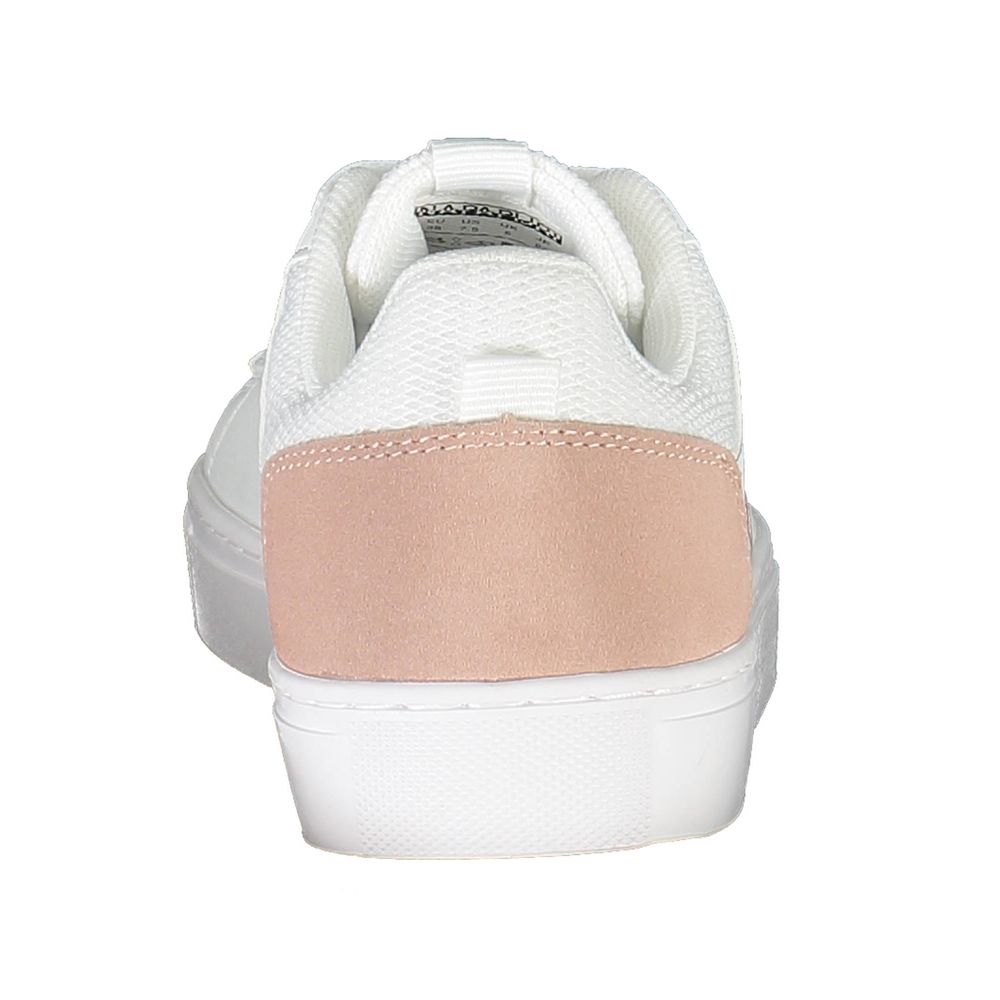 Napapijri Leather and Mesh Sneaker — White, view 2