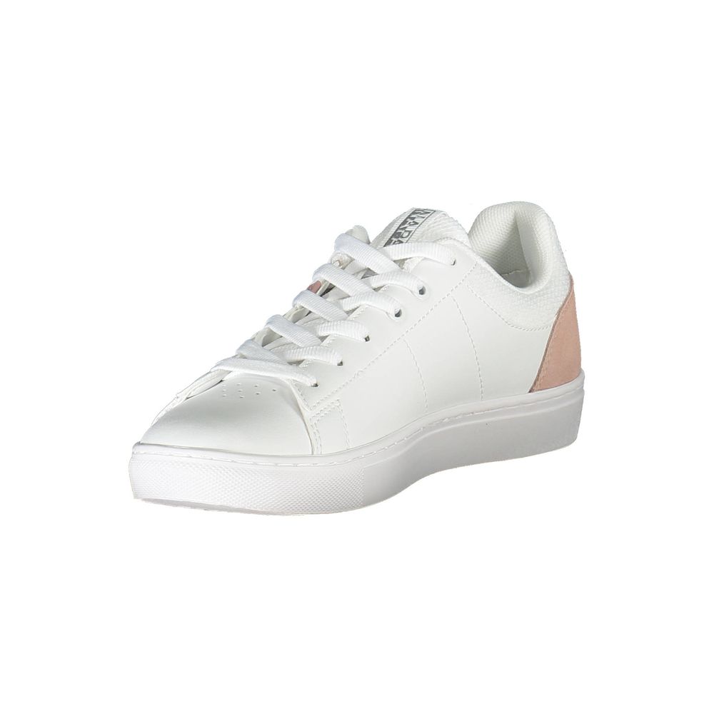Napapijri Leather and Mesh Sneaker — White, view 3