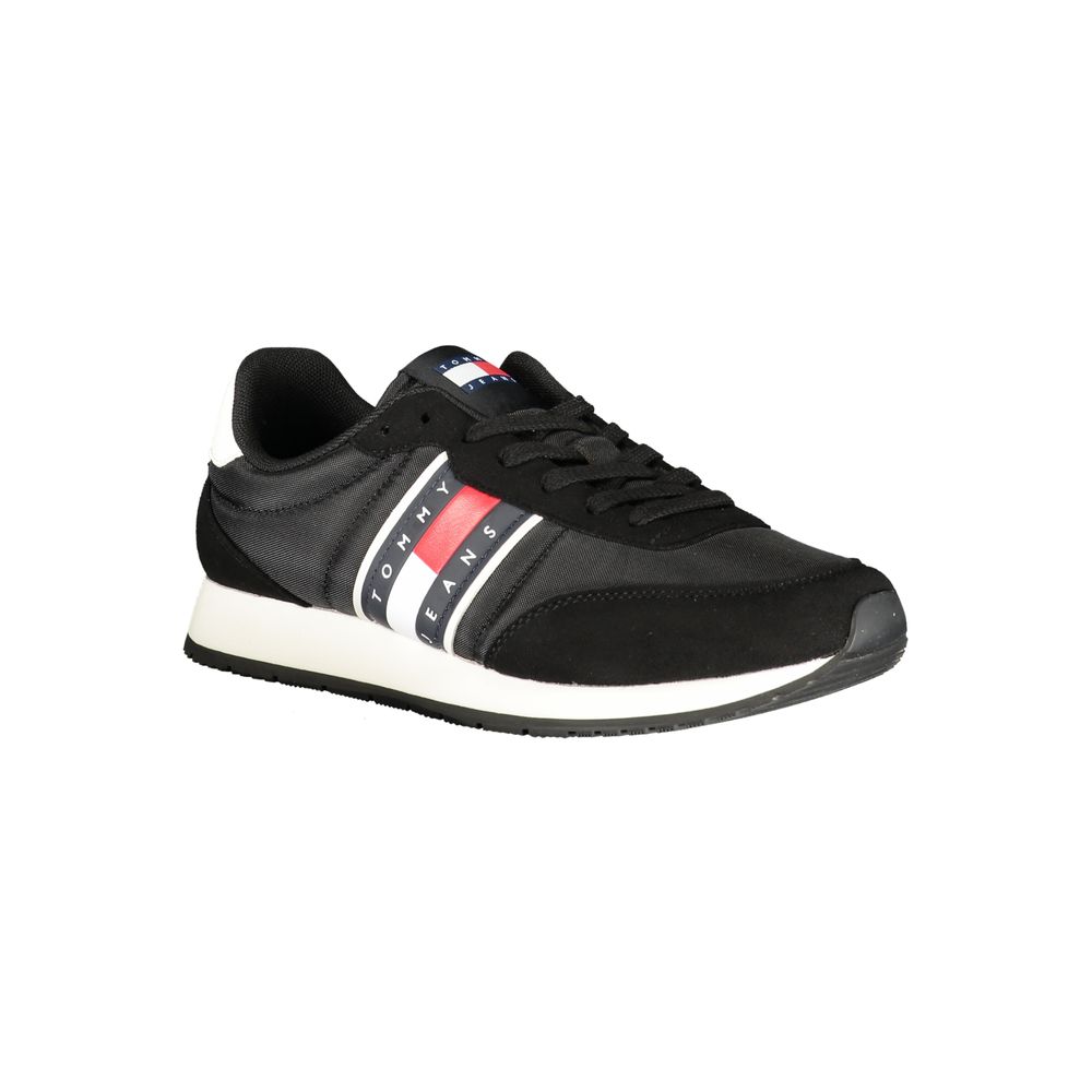Tommy Hilfiger Contrast-Stripe Sneakers — Black, view 2
