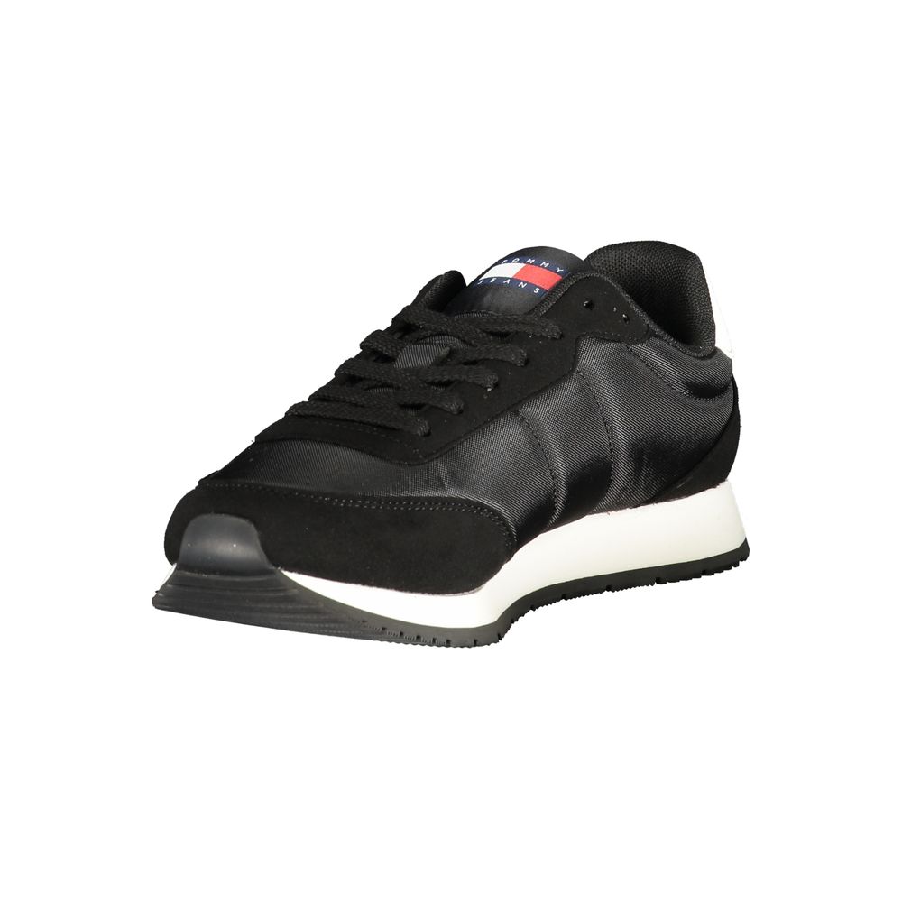 Tommy Hilfiger Contrast-Stripe Sneakers — Black, view 3