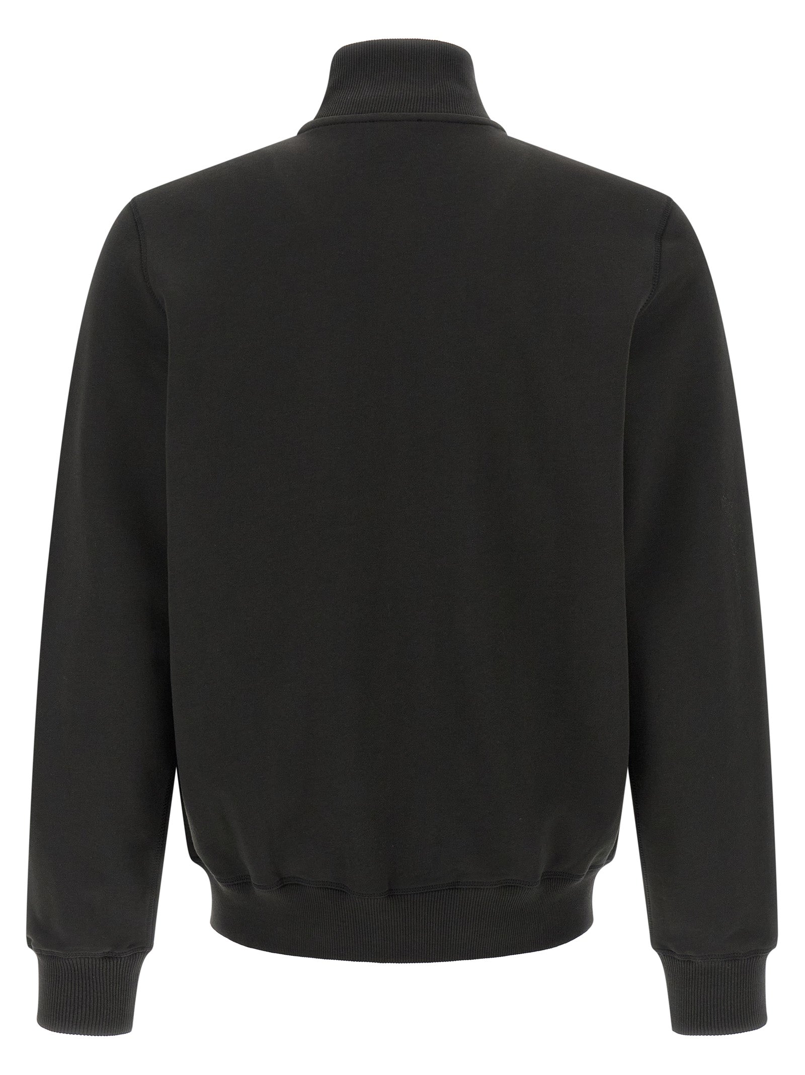 Diesel Logo-Embroidered Cotton Sweatshirt — Black, view 2