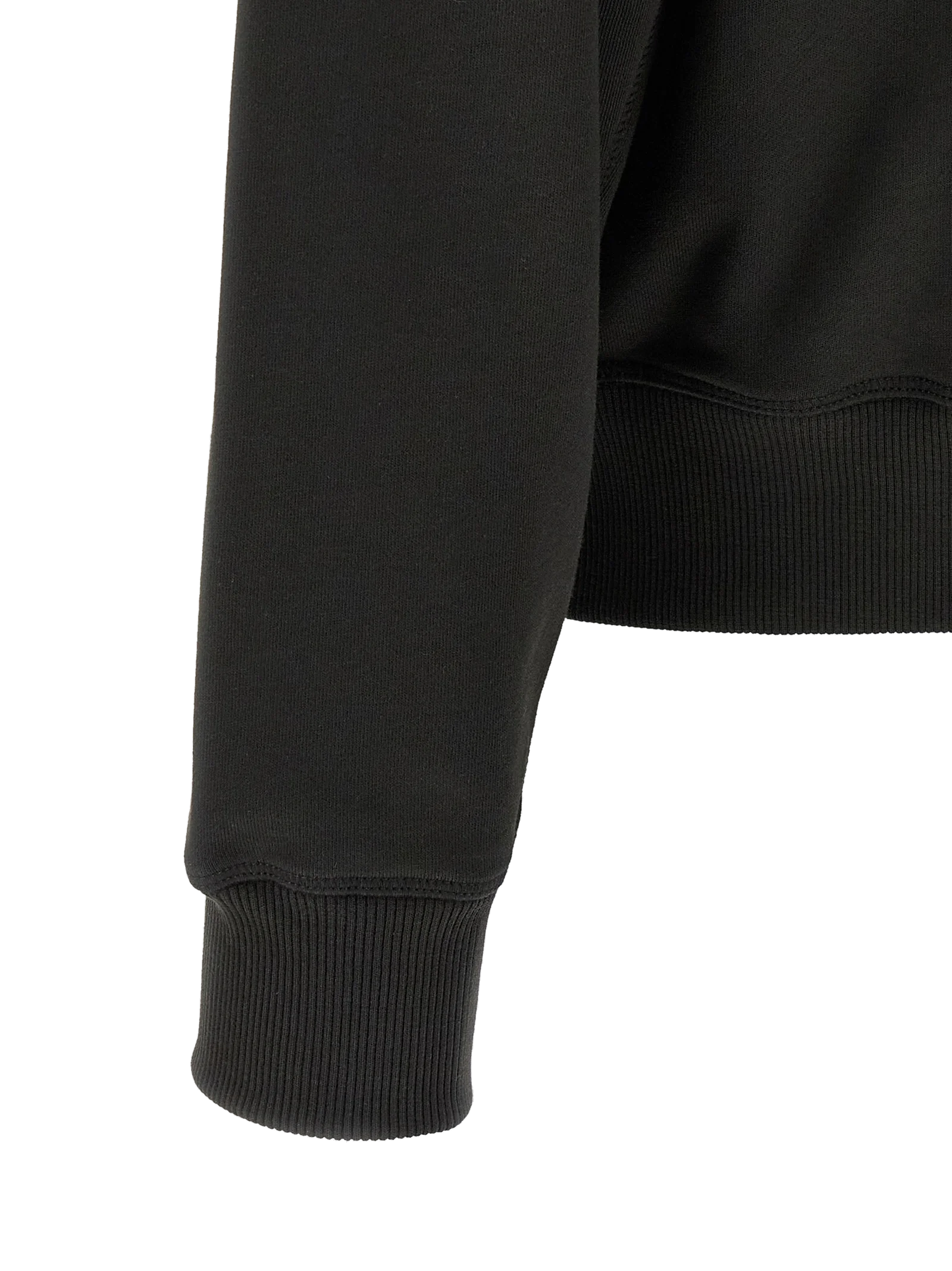 Diesel Logo-Embroidered Cotton Sweatshirt — Black, view 4