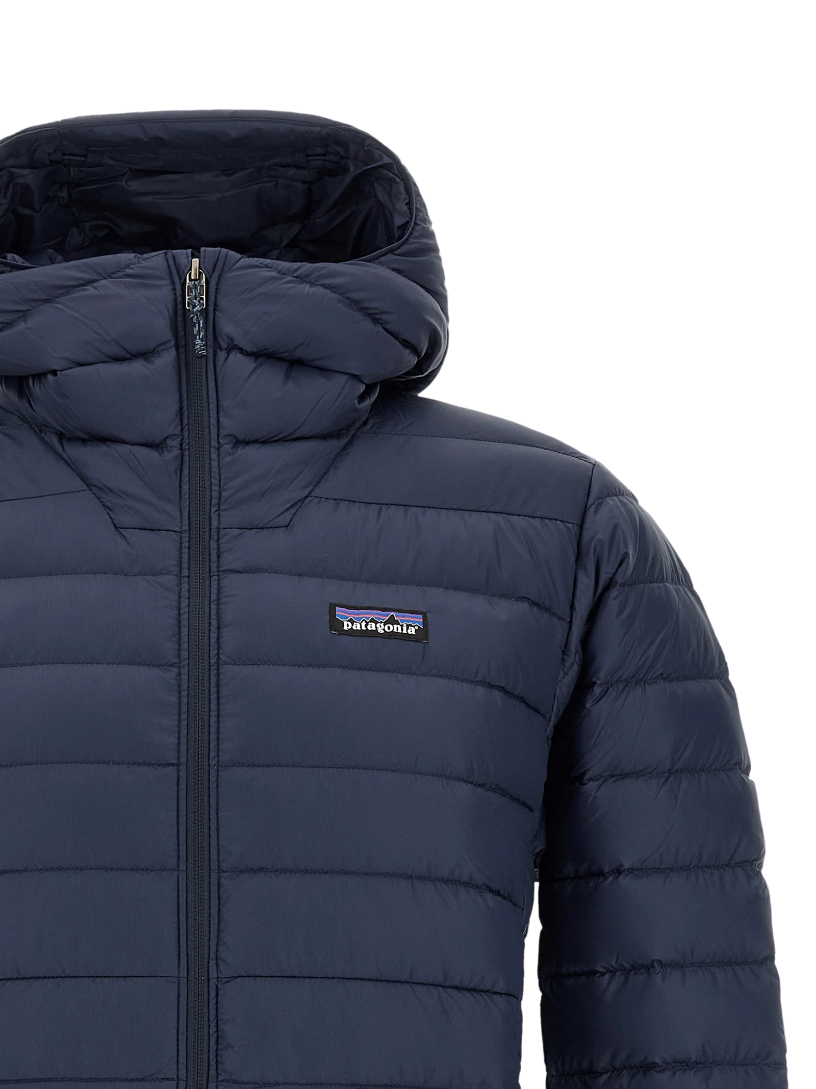 Patagonia Recycled Nylon Down Jacket — Navy, view 3