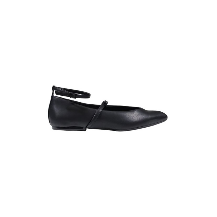 Armani Exchange Ankle Strap Flat — Black by Armani Exchange