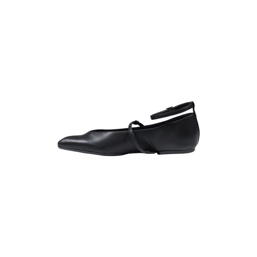 Armani Exchange Ankle Strap Flat — Black, view 3