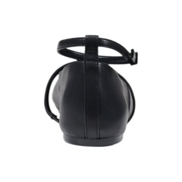 Armani Exchange Ankle Strap Flat — Black, view 4