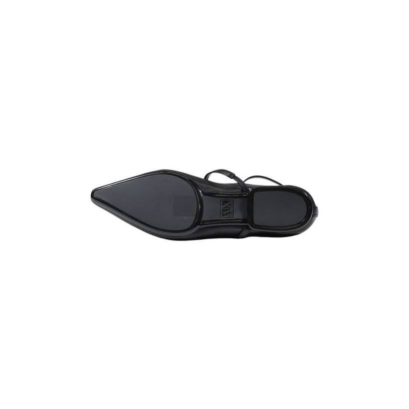 Armani Exchange Ankle Strap Flat — Black, view 5
