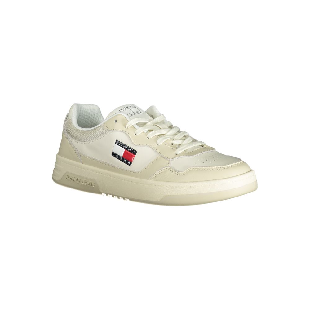 Tommy Hilfiger Leather and Polyethylene Sneaker — Beige, view 2