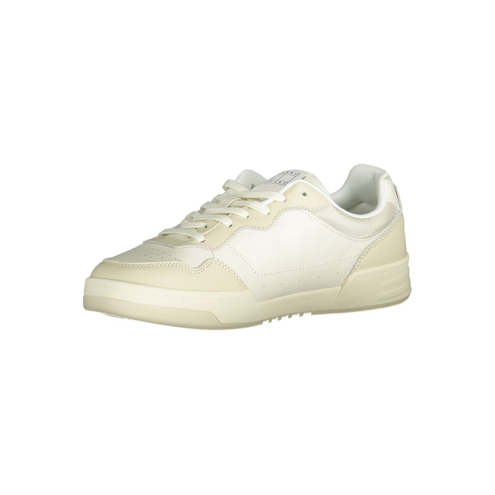 Tommy Hilfiger Leather and Polyethylene Sneaker — Beige, view 3