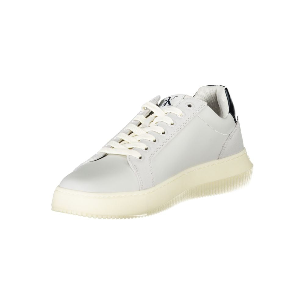 Calvin Klein Recycled Rubber Sneaker — White, view 3