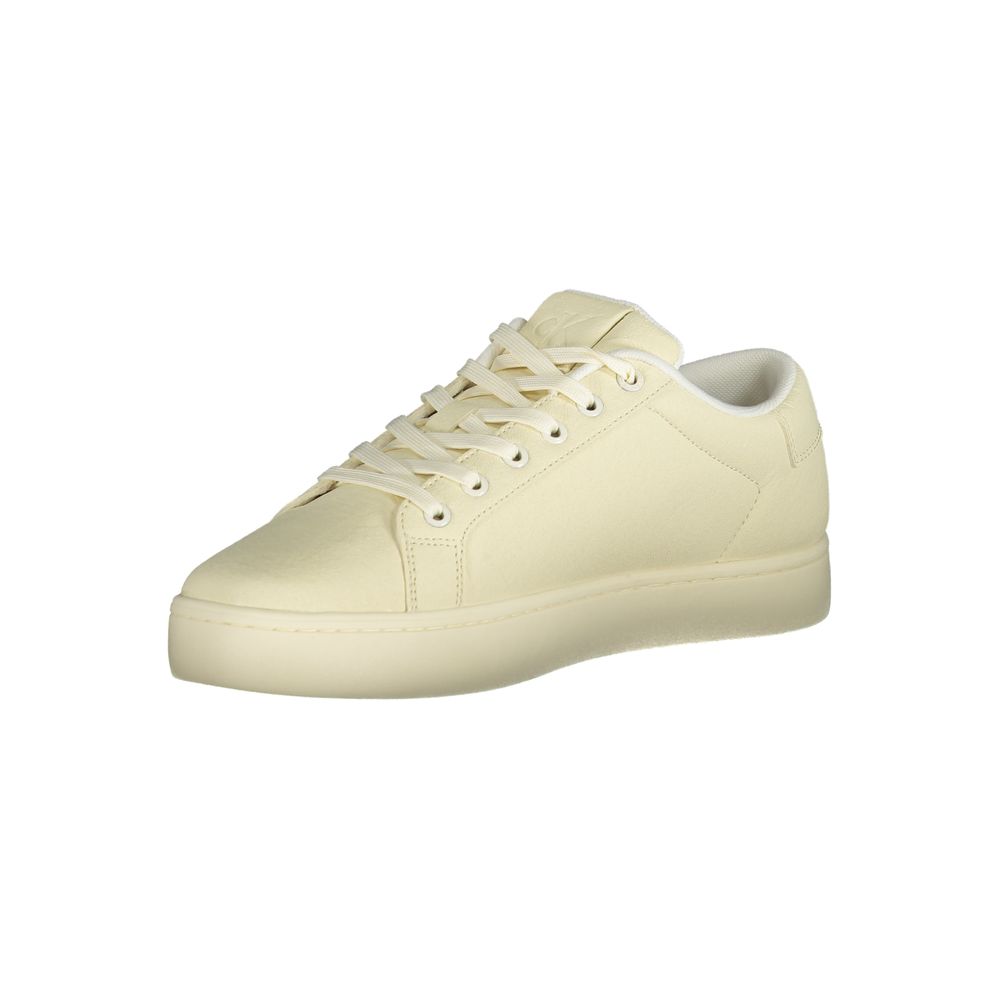 Calvin Klein Platform Polyester Sneaker — White, view 3