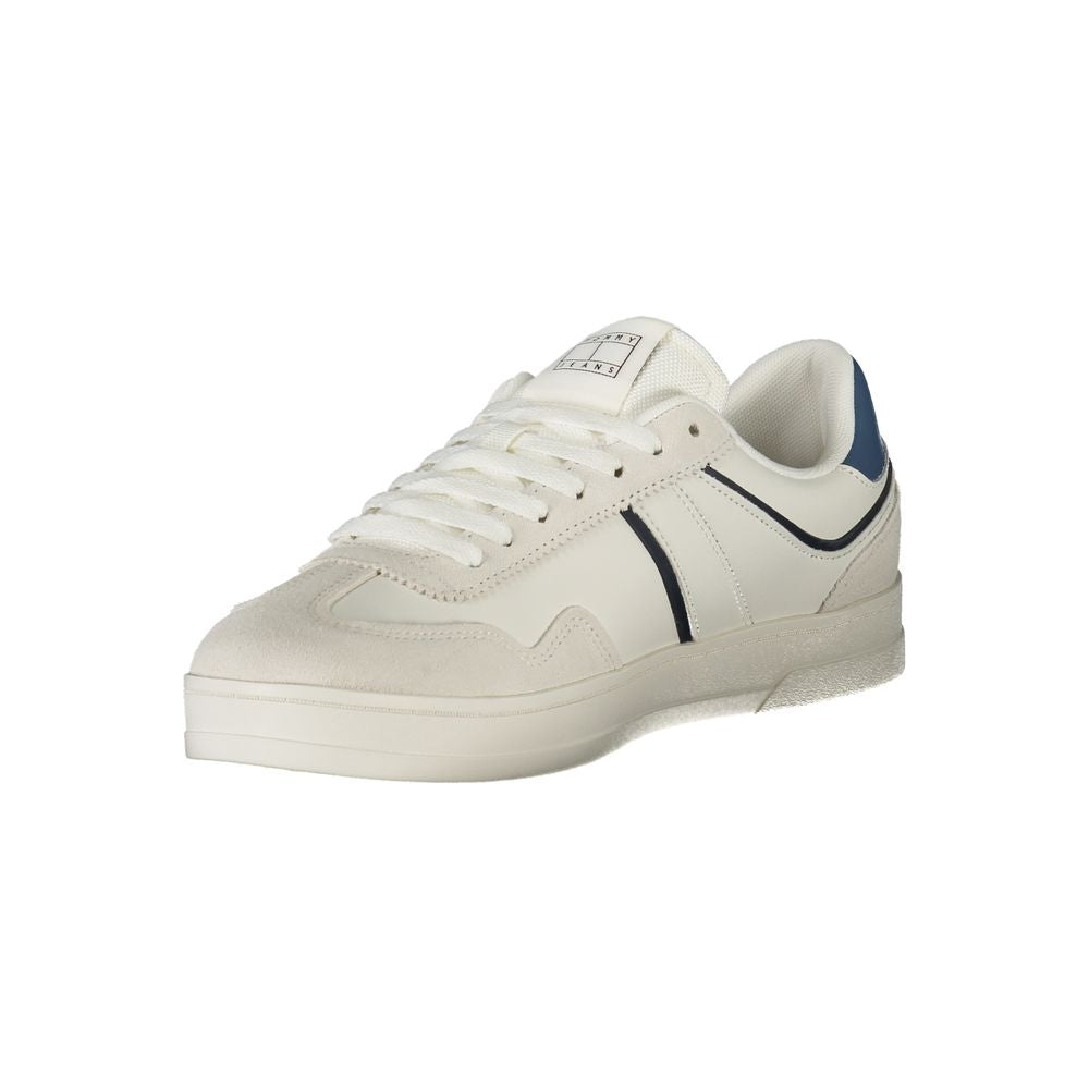 Tommy Hilfiger Colorblock Leather Sneaker — White, view 3