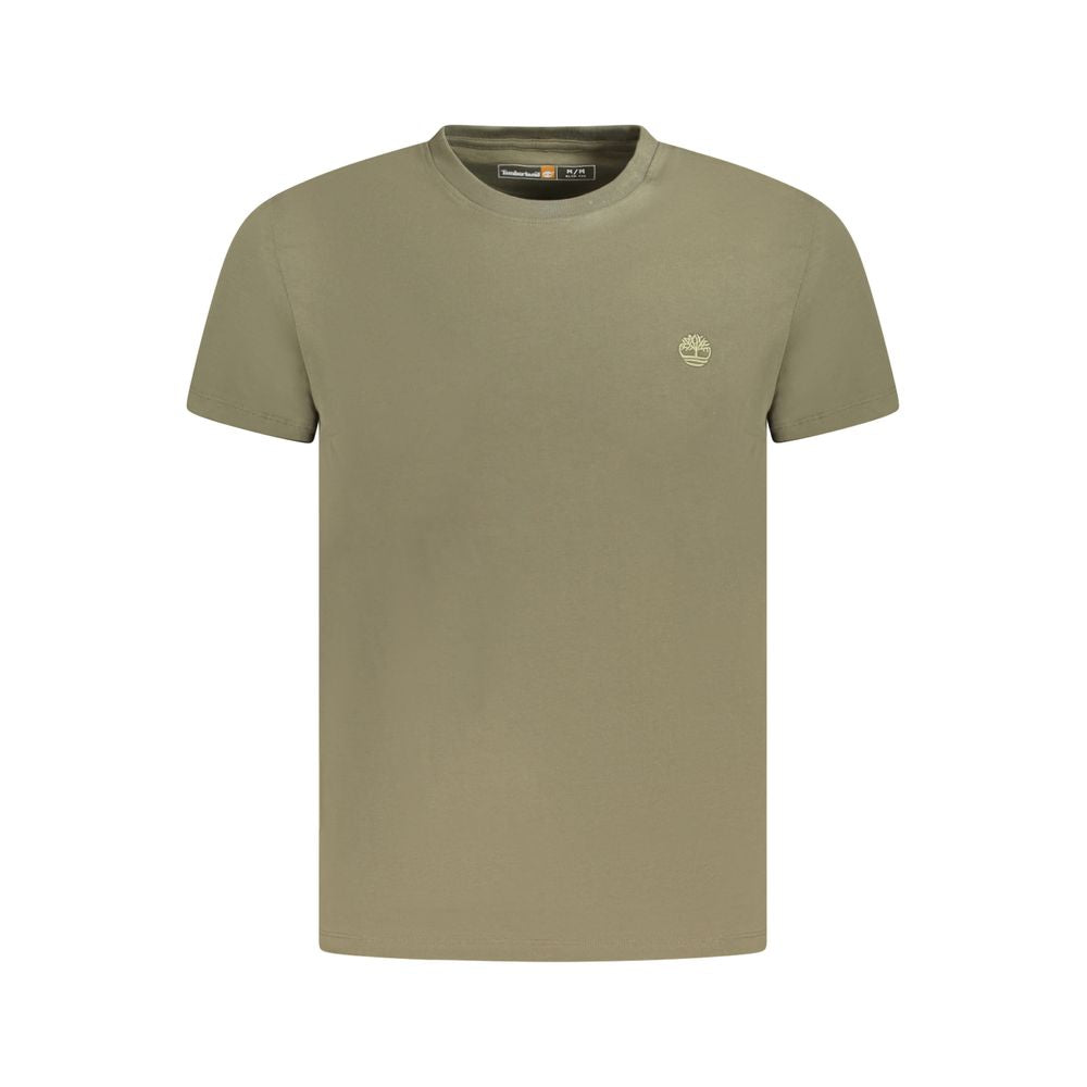 Timberland Logo-Embroidered Cotton T-Shirt — Green by Timberland