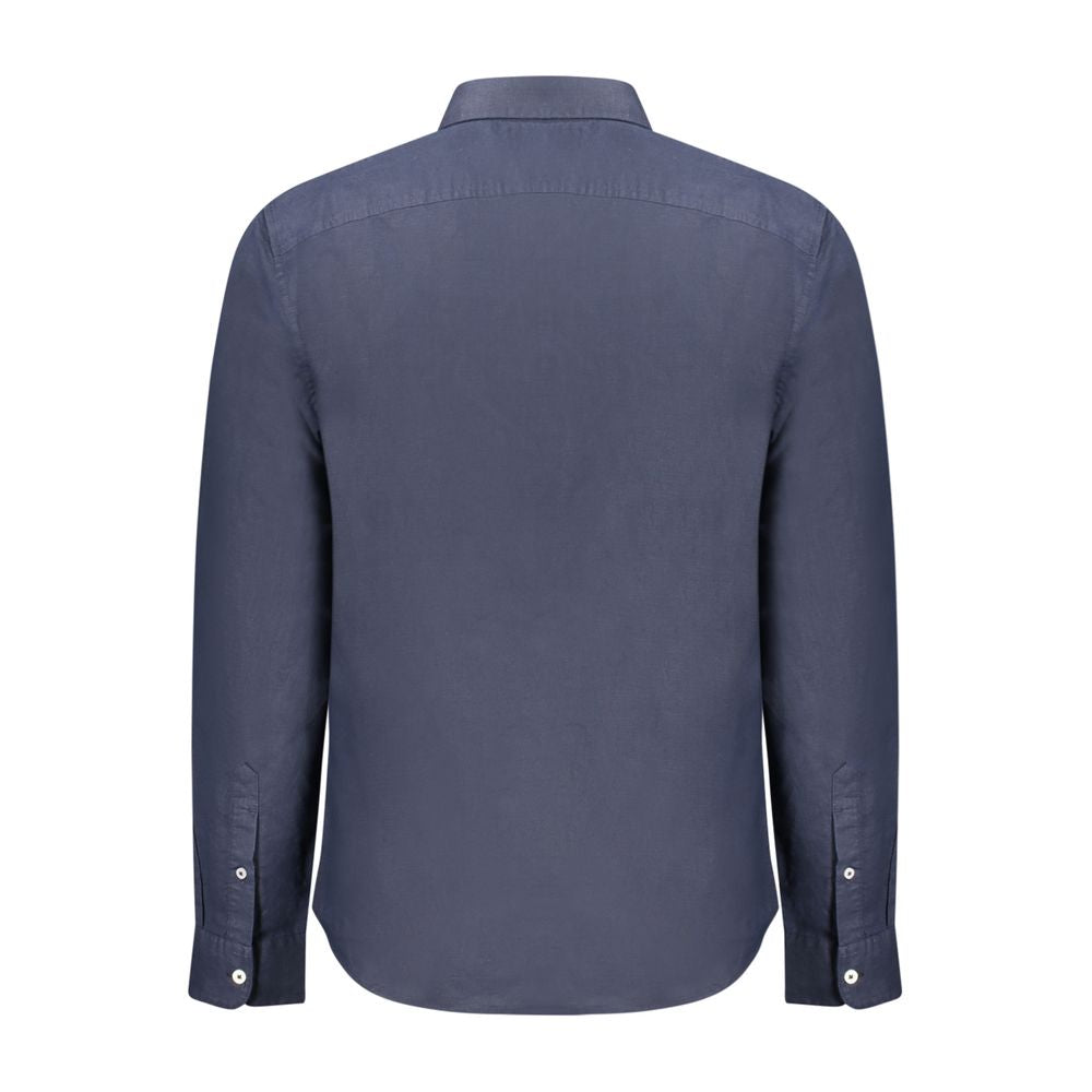 Timberland Linen-Blend Button-Down Shirt — Blue, view 2