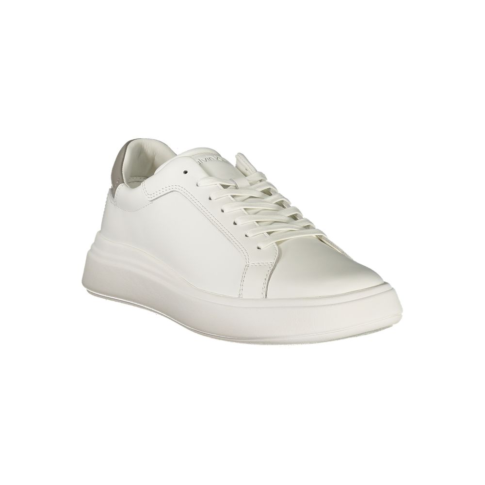 Calvin Klein Leather and Polyurethane Sneaker — White, view 2