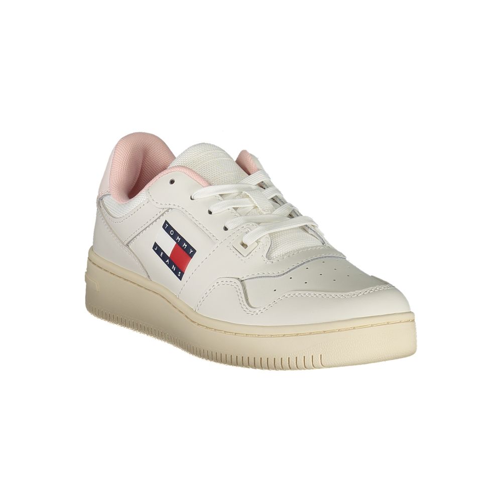 Tommy Hilfiger Leather Logo Sneakers — White, view 2