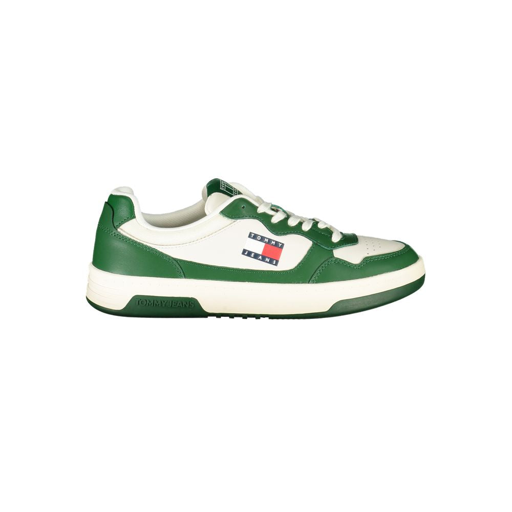 Tommy Hilfiger Color-Block Leather Sneaker — White by Tommy Hilfiger