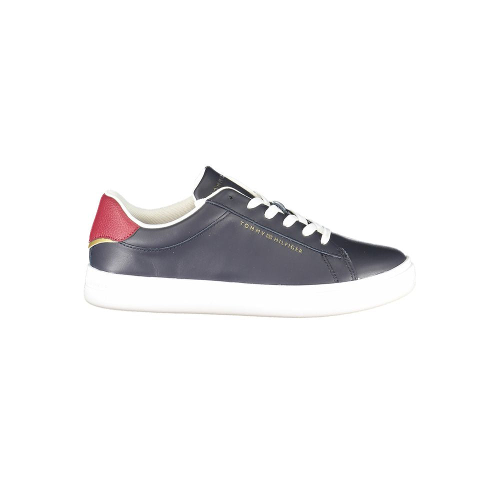 Tommy Hilfiger Colour-Block Leather Sneaker — Navy by Tommy Hilfiger
