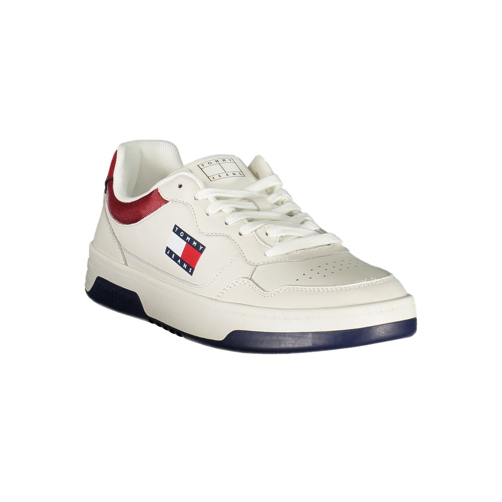 Tommy Hilfiger Colorblock Leather Sneaker — White, view 2