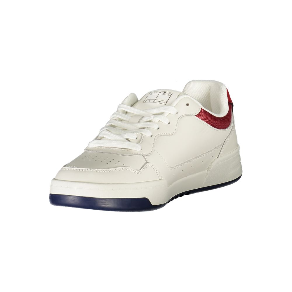 Tommy Hilfiger Colorblock Leather Sneaker — White, view 3