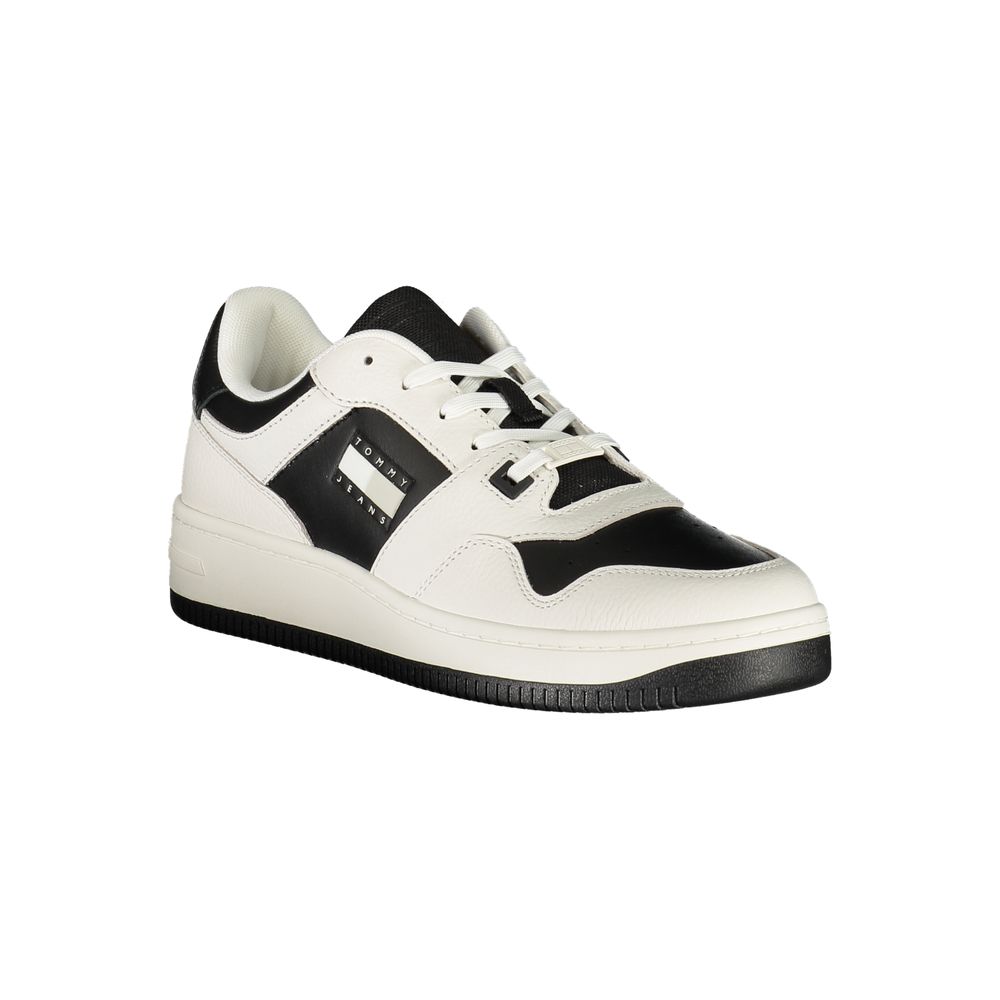 Tommy Hilfiger Colorblock Leather Sneaker — White, view 2