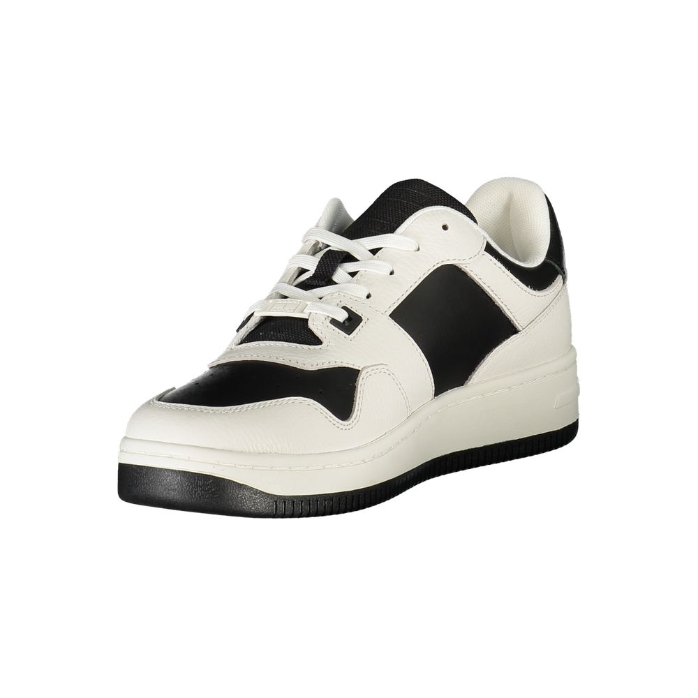 Tommy Hilfiger Colorblock Leather Sneaker — White, view 3