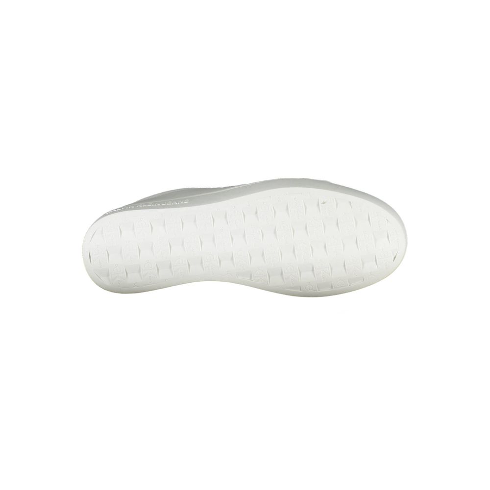 Calvin Klein Leather Sneaker — White, view 3