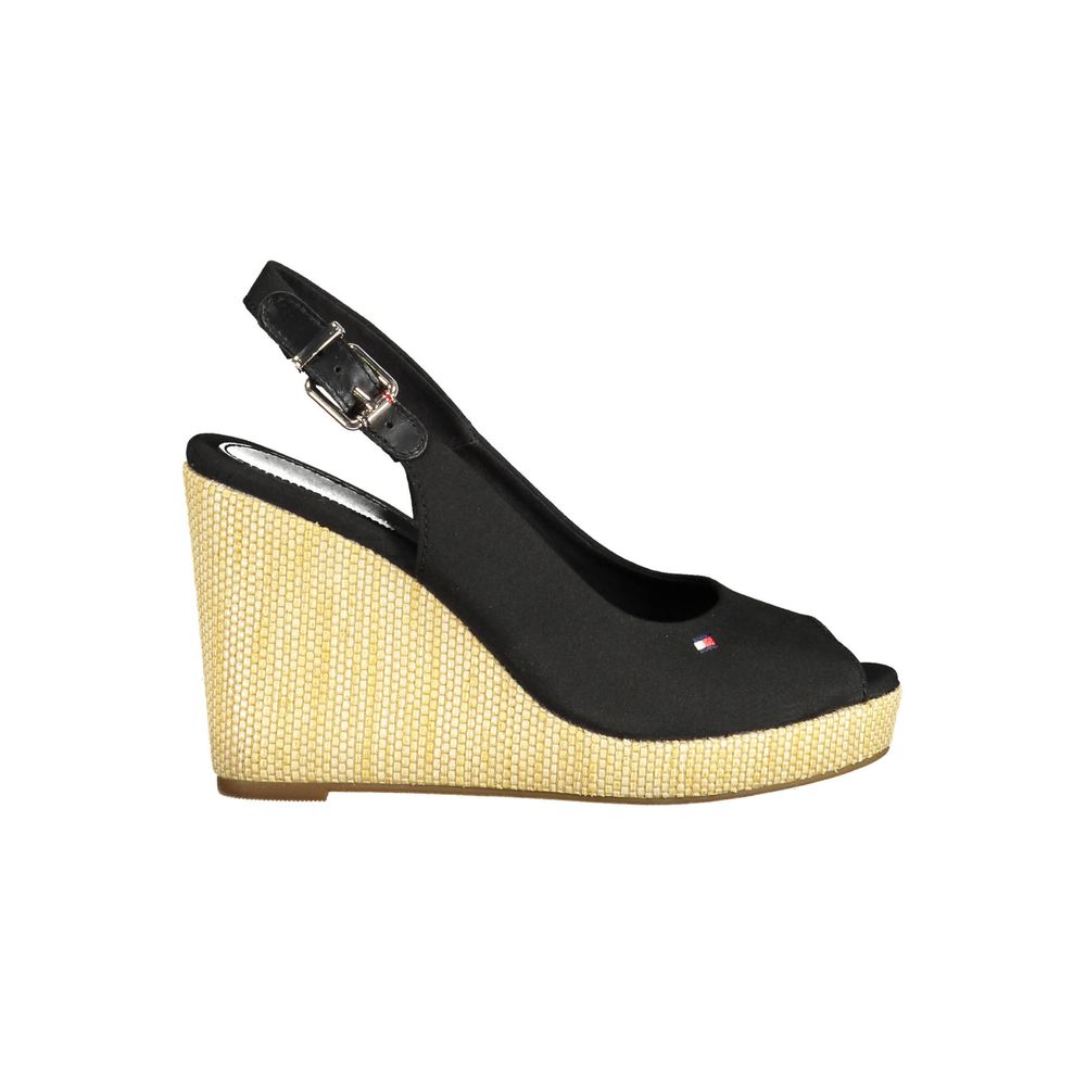 Tommy Hilfiger Buckle-Fastened Wedge Sandal — Black by Tommy Hilfiger