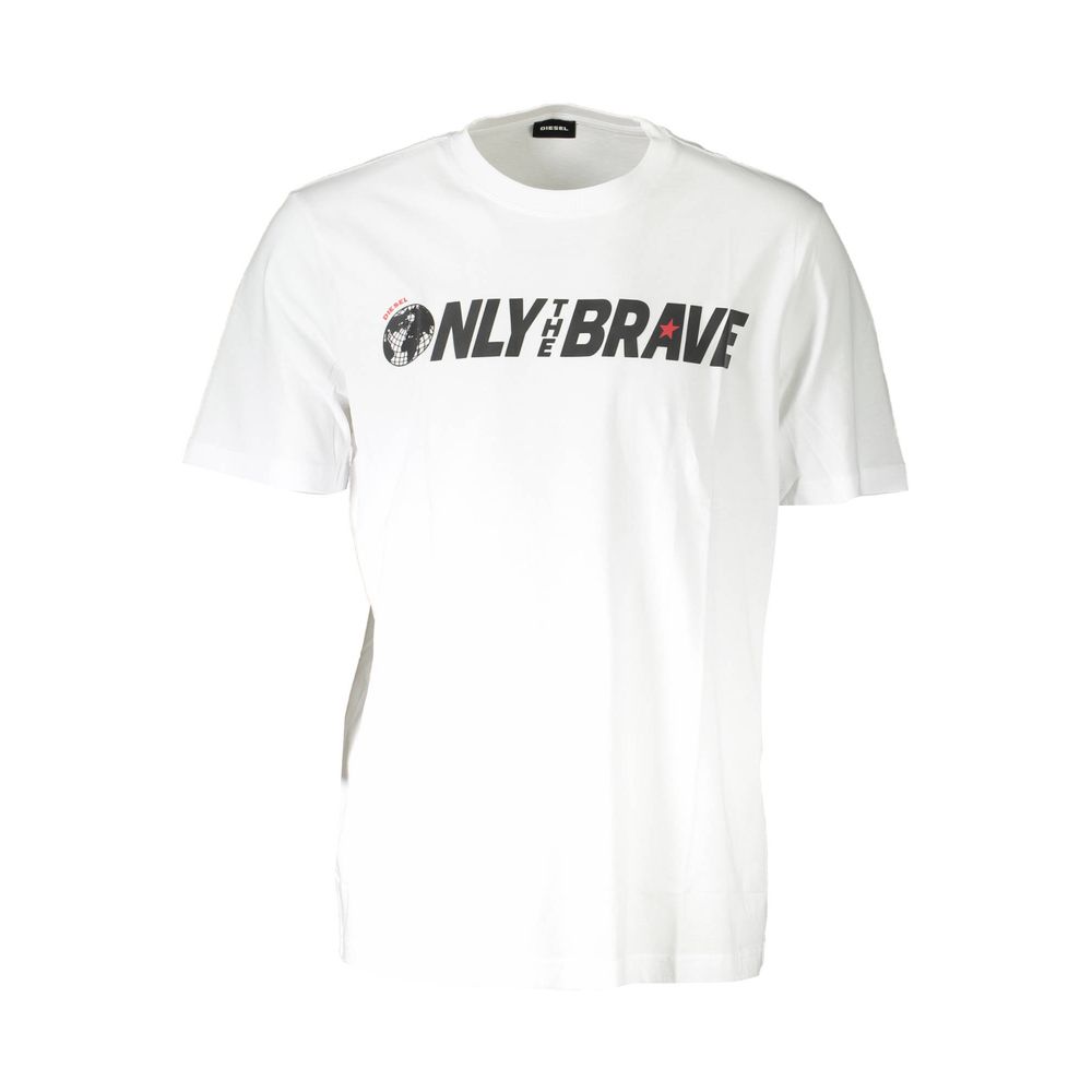 Diesel Logo-Print Cotton T-Shirt — White by Diesel