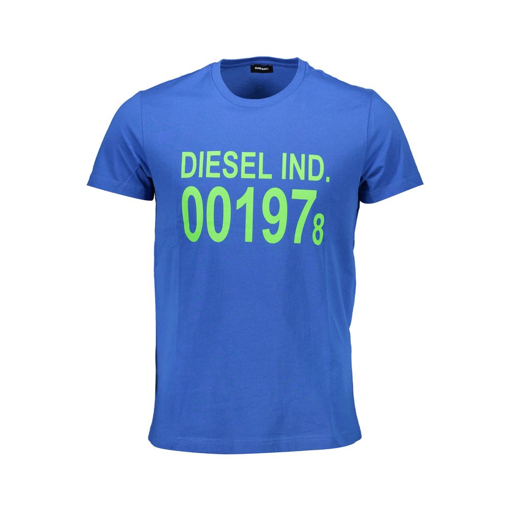 Diesel Logo-Print Cotton T-Shirt — Blue by Diesel