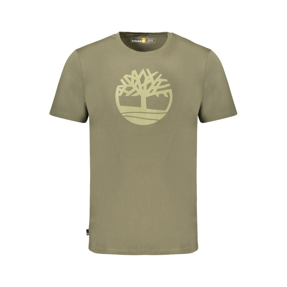 Timberland Logo-Print Cotton T-Shirt — Green by Timberland