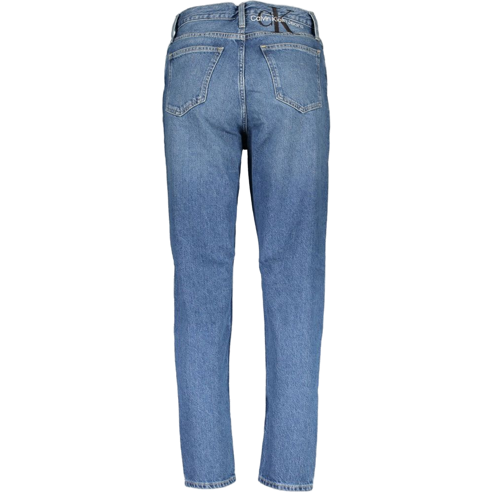 Calvin Klein High-Waist Cotton Jeans — Blue, view 2
