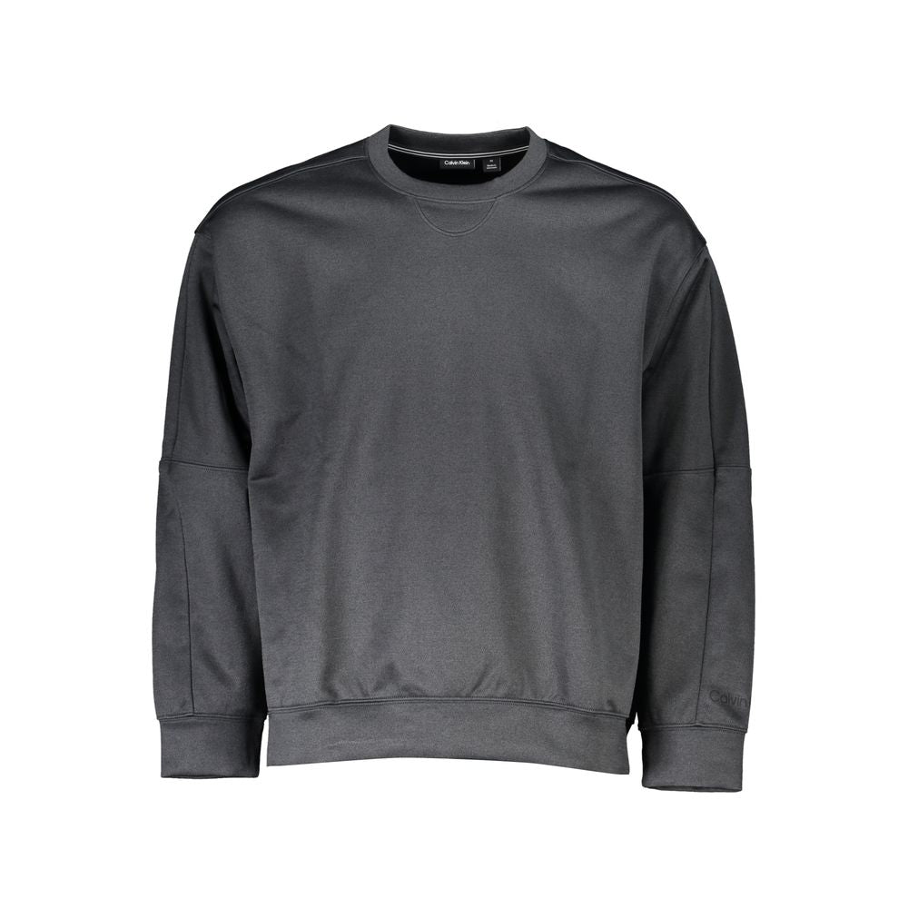 Calvin Klein Crew-Neck Polyester Sweatshirt — Black by Calvin Klein