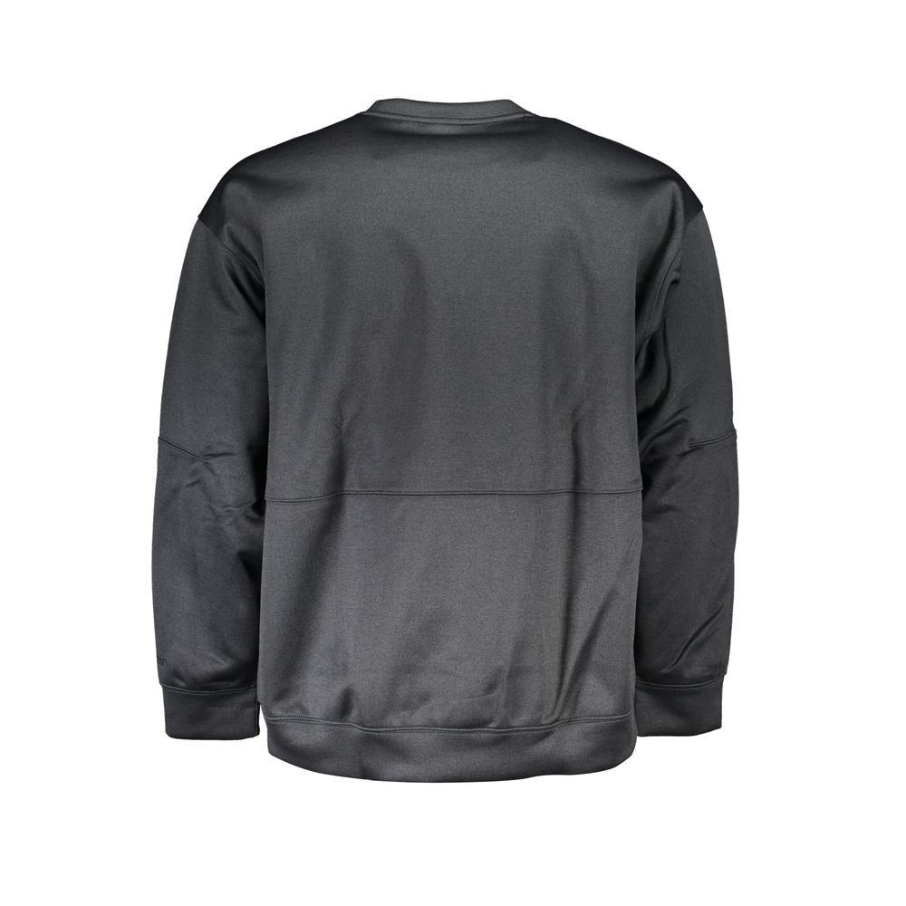 Calvin Klein Crew-Neck Polyester Sweatshirt — Black, view 2