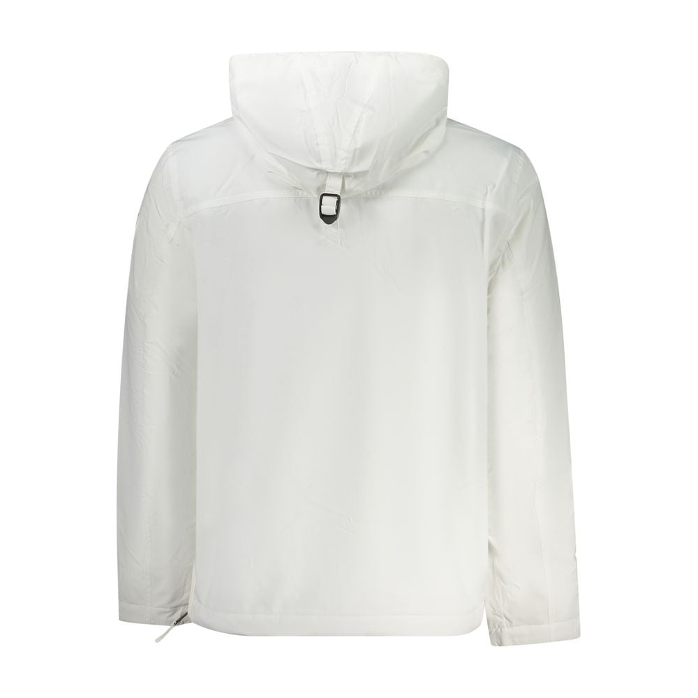 Napapijri Logo-Print Hooded Down Jacket — White, view 2