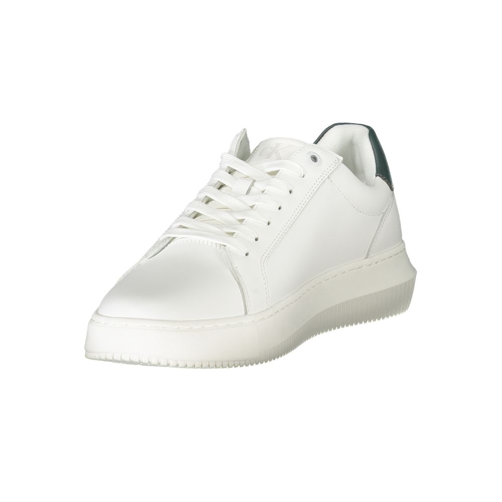 Calvin Klein Polyurethane Low-Top Sneaker — White, view 3