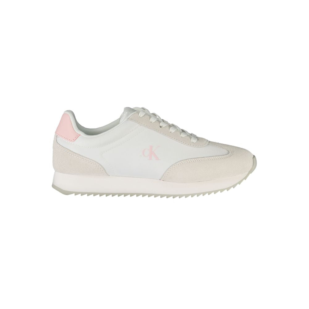 Calvin Klein Leather and Polyester Sneaker — White by Calvin Klein