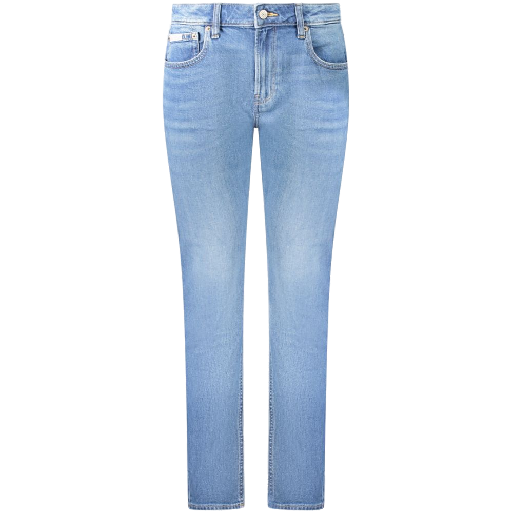 Calvin Klein Mid Rise Slim Cotton Jeans — Blue by Calvin Klein