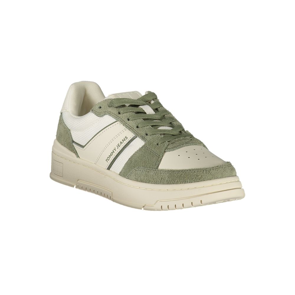 Tommy Hilfiger Colorblock Leather Sneaker — White, view 2