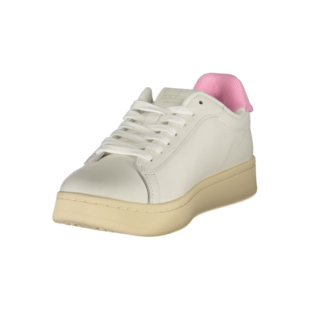 Tommy Hilfiger Leather and Polyurethane Sneaker — White, view 3