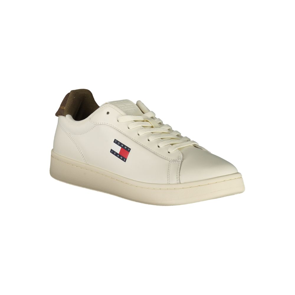 Tommy Hilfiger Leather-Polyurethane Blend Sneaker — White, view 2
