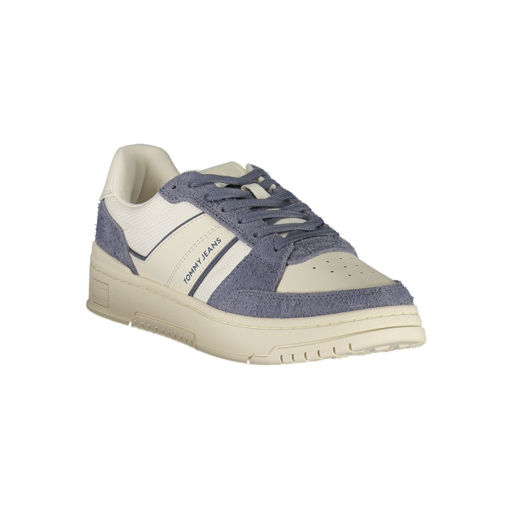 Tommy Hilfiger Colour-Block Leather Sneaker — White, view 2