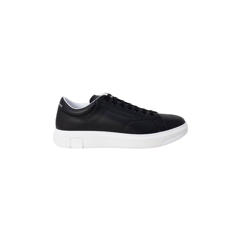 Armani Exchange Leather Low-Top Sneakers — Black by Armani Exchange